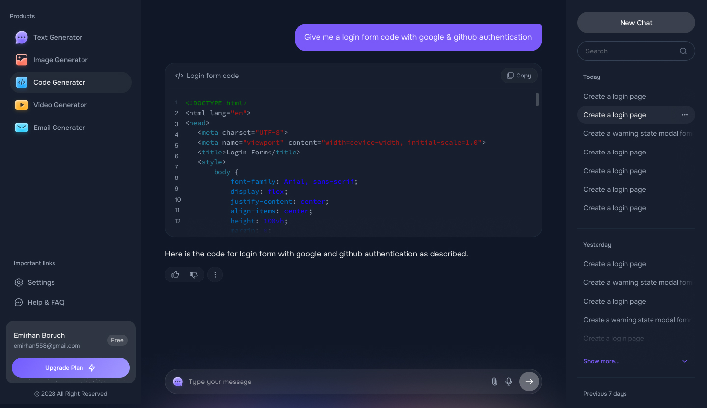 Review response automation (dark mode)